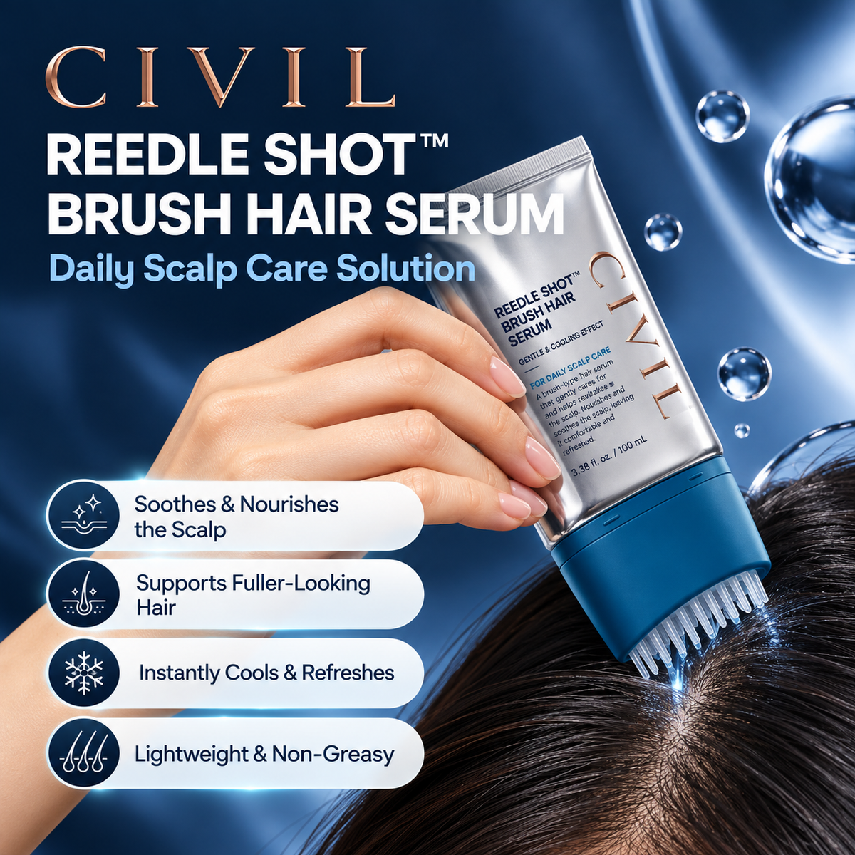 CIVIL PDRN Scalp Serum With Brush